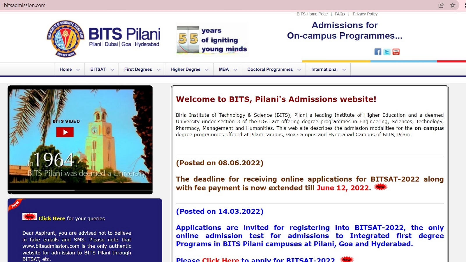 BITSAT 2022 application: Last date to register tomorrow, details here