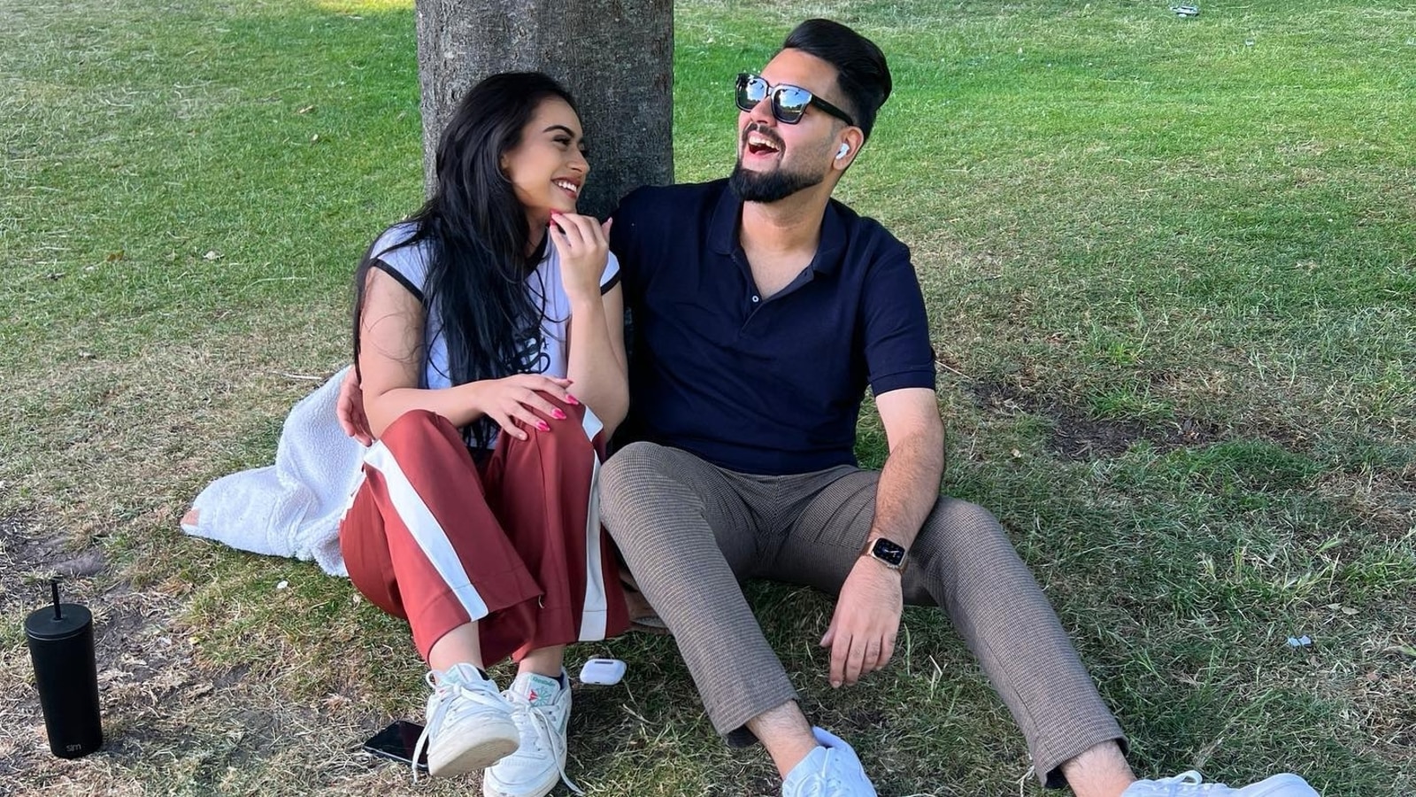 Nysa Devgan enjoys London summers with cousin Daanish Gandhi in a park. See pics