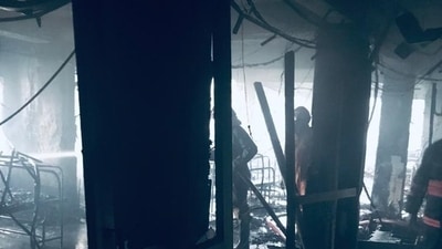 Delhi Fire: The fire was reported at the Brahm Shakti hospital early on Saturday. (ANI) Delhi Fire: The fire was reported at the Brahm Shakti hospital early on Saturday. (ANI) 