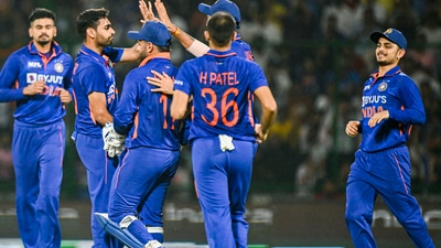 Team India players in action in 1st T20I. (PTI) Team India players in action in 1st T20I. (PTI)