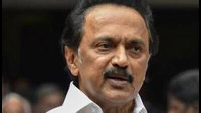 Tamil Nadu chief minister M K Stalin inaugurated Kavundampalayam and Ramanathapuram-Sungam flyovers in Coimbatore virtually from the secretariat in Chennai on Saturday. (PTI) Tamil Nadu chief minister M K Stalin inaugurated Kavundampalayam and Ramanathapuram-Sungam flyovers in Coimbatore virtually from the secretariat in Chennai on Saturday. (PTI)