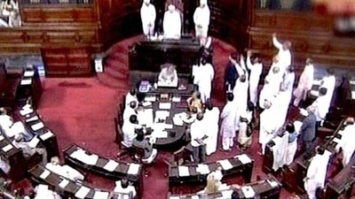 Rajya Sabha polls: Visuals from the Rajya Sabha in New Delhi when the Parliament is in session. (PTI File Photo) Rajya Sabha polls: Visuals from the Rajya Sabha in New Delhi when the Parliament is in session. (PTI File Photo)
