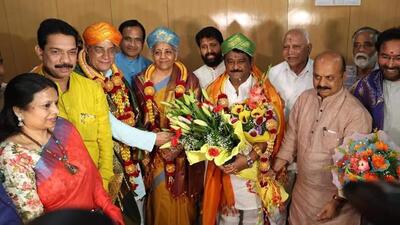 Prime Minister Narendra Modi and Union home minister Amit Shah lauded Karnataka chief minister Basavaraj Bommai for the Bharatiya Janata Party (BJP) winning three of the four Rajya Sabha seats in the biennial elections. (PTI)