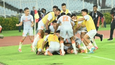 India players celebrate (AIFF) India players celebrate (AIFF)