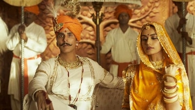 Akshay Kumar and Manushi Chillar in Samrat Prithviraj. Akshay Kumar and Manushi Chillar in Samrat Prithviraj.