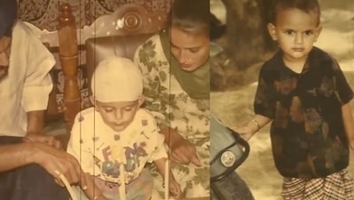 Sidhu Moose Wala's throwback pictures from childhood days. Sidhu Moose Wala's throwback pictures from childhood days.