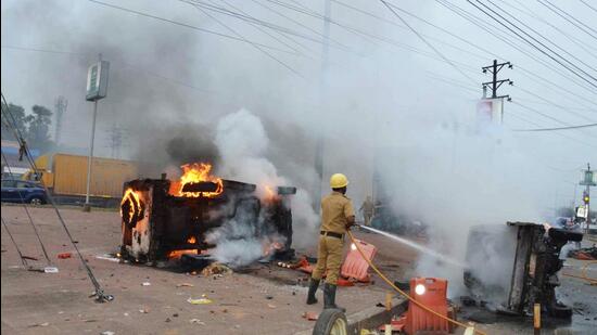 West Bengal’s Howrah witnessed violent protests since Thursday over the controversial comments made by former BJP spokesperson Nupur Sharma. (ANI)