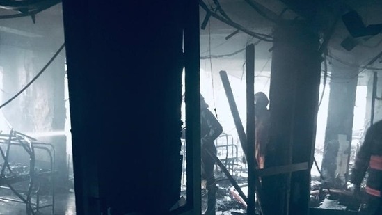 Delhi Fire: The fire was reported at the Brahm Shakti hospital early on Saturday. (ANI) 