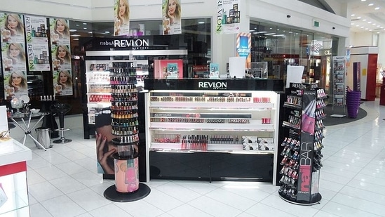 A Revlon stall at a market in New Zealand.