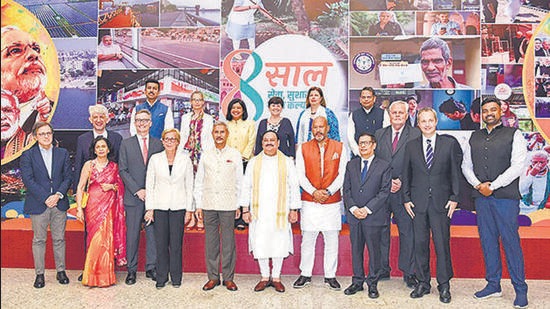 Bharatiya Janata Party (BJP) national president JP Nadda told a group of envoys that the party does not believe in vote bank politics and is accountable to even those who do not vote for the party. (PTI)