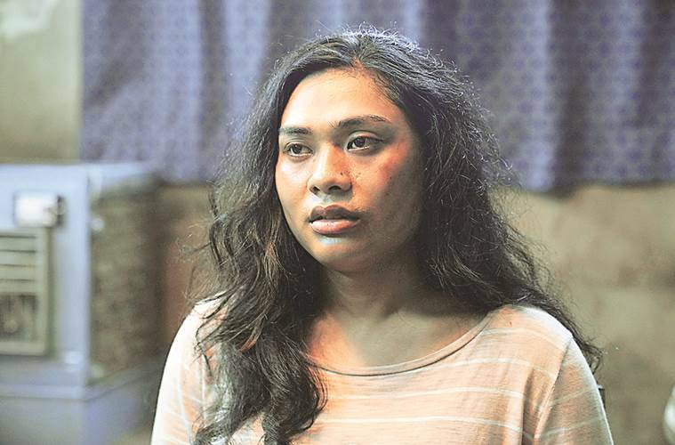 A still from Season 1 of Paatal Lok. Mairembam’s character, Mary Lyngdoh aka Cheeni, is arrested along with three men, and becomes trapped in a system that won’t see her for who she is. A still from Season 1 of Paatal Lok. Mairembam’s character, Mary Lyngdoh aka Cheeni, is arrested along with three men, and becomes trapped in a system that won’t see her for who she is.