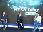 Imtiaz Ali, Sonakshi Sinha and Pankaj Tripathi at the launch of OTTplay Premium. Imtiaz Ali, Sonakshi Sinha and Pankaj Tripathi at the launch of OTTplay Premium.