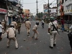 Security personnel clash with protesters in Ranchi (PTI) Security personnel clash with protesters in Ranchi (PTI)
