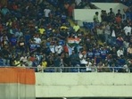 Fans during AFC Asian Cup qualifiers at the Vivekananda Yuba Bharati Krirangan(Twitter/IndianFootball) Fans during AFC Asian Cup qualifiers at the Vivekananda Yuba Bharati Krirangan(Twitter/IndianFootball)