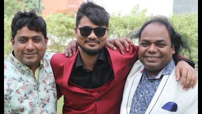 Stand-up comedian Hemant Pandey , Abhay Sharma and Shambhu Shikhar on their visit to Lucknow. Stand-up comedian Hemant Pandey , Abhay Sharma and Shambhu Shikhar on their visit to Lucknow.
