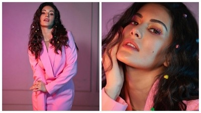 Amyra Dastur's fashion diaries are treats for sore eyes. The actor keeps sharing snippets from her fashion photoshoots on her Instagram profile on a daily basis. Amyra, a day back, shared a slew of pictures from one of her fashion photoshoots and declared her love for the colour pink. Take a look at her pictures here. (Instagram/@amyradastur93) Amyra Dastur's fashion diaries are treats for sore eyes. The actor keeps sharing snippets from her fashion photoshoots on her Instagram profile on a daily basis. Amyra, a day back, shared a slew of pictures from one of her fashion photoshoots and declared her love for the colour pink. Take a look at her pictures here. (Instagram/@amyradastur93)
