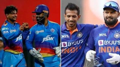 Rishabh Pant with Kuldeep Yadav and Yuzvendra Chahal (IPLt20.com | BCCI)