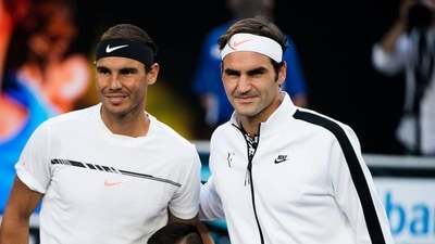 Rafael Nadal with Roger Federer Rafael Nadal with Roger Federer