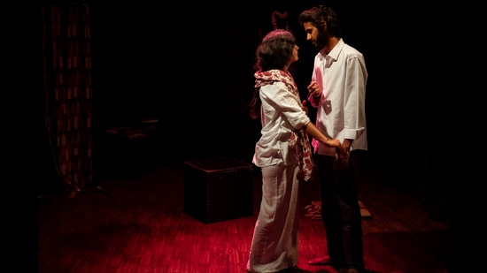 A scene from the play Udherbunn, by Debarati Sikder. It’s influenced by a short story by Shantinath Desai.