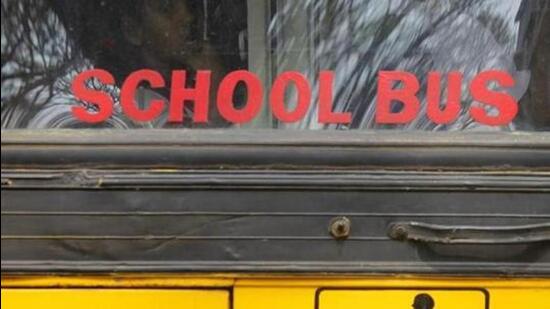School bus operators have pointed at basic operating costs, rise in fuel prices, a spike in the cost of new school buses, setting up of GPS tracking devices as per new transport rules as well as losses incurred during the pandemic on the hike in school bus fees. (Kalpak Pathak / Hindustan Times)