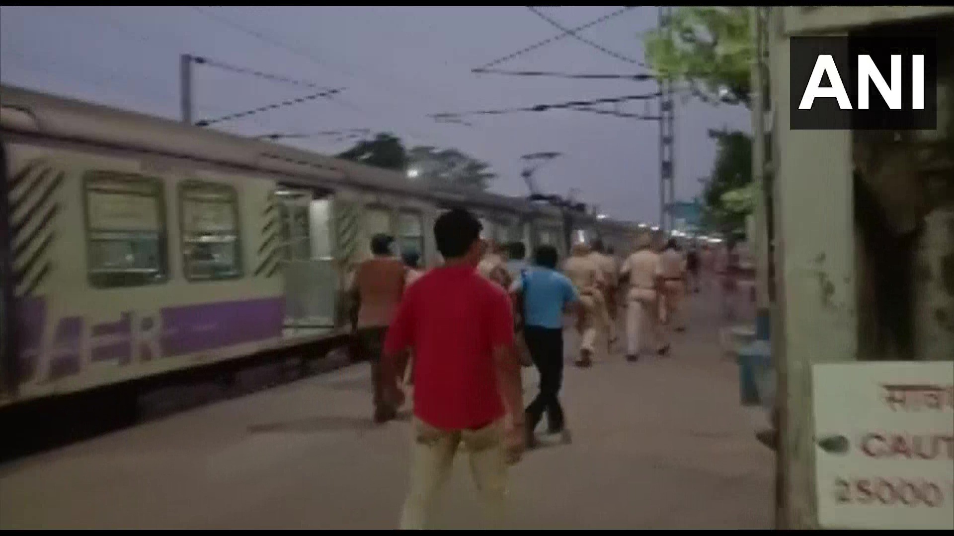 A local train vandalised amid protest at Bethuadhari station in Nadia district on Sunday. (ANI Twitter) A local train vandalised amid protest at Bethuadhari station in Nadia district on Sunday. (ANI Twitter)