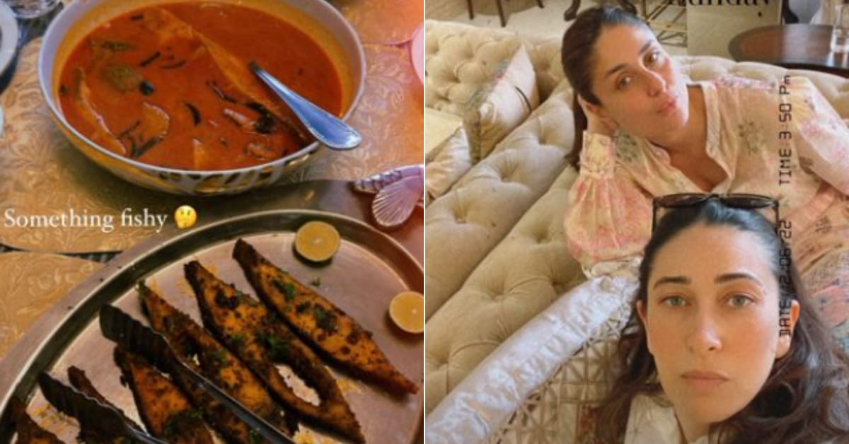 Karisma Kapoor shares pic with sis Kareena Kapoor and of their Sunday lunch.