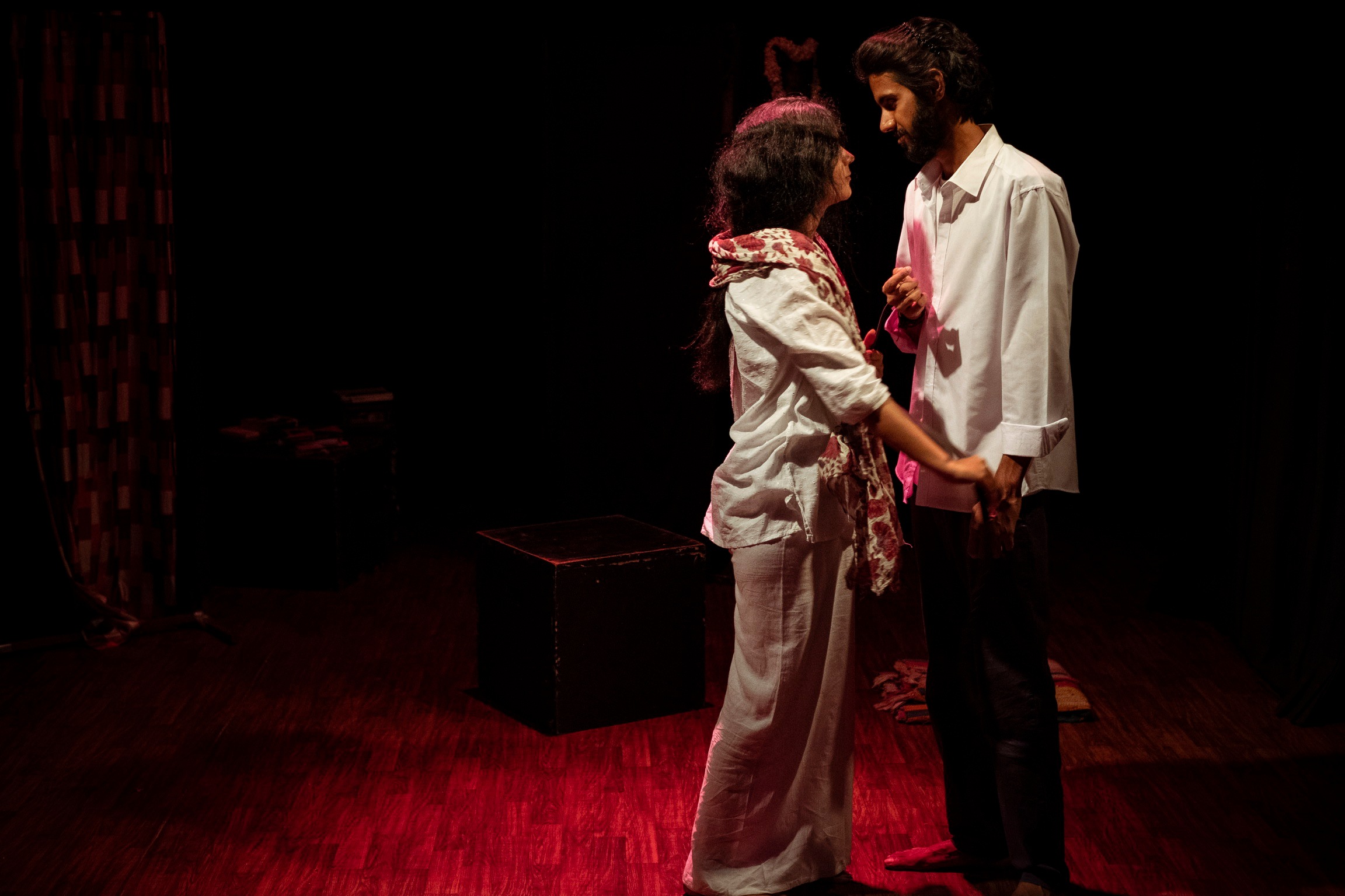 A scene from the play Udherbunn, by Debarati Sikder. It’s influenced by a short story by Shantinath Desai. A scene from the play Udherbunn, by Debarati Sikder. It’s influenced by a short story by Shantinath Desai.