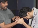 Brahmastra director Ayan Mukerji greets Chiranjeevi, who is voicing the film's Telugu trailer. Brahmastra director Ayan Mukerji greets Chiranjeevi, who is voicing the film's Telugu trailer.