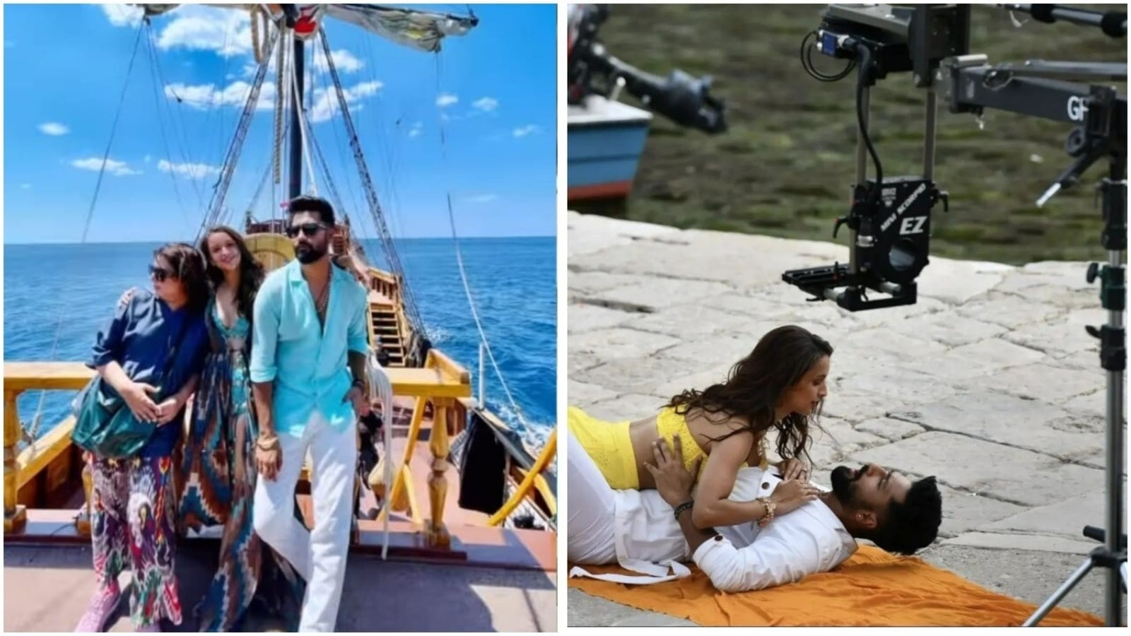 Vicky Kaushal, Tripti Dimri spotted shooting for romantic song in Croatia