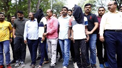 The local crime branch (LCB) unit of the Pune rural police arrested Jadhav and his accomplice Navnath Suryavanshi (22), from Kutch district in Gujarat. (Rahul Raut/HT PHOTO)
