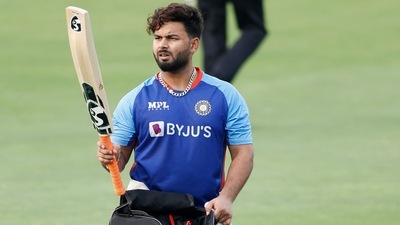 Indian cricket team T20I captain Rishabh Pant during a practice session (ANI) Indian cricket team T20I captain Rishabh Pant during a practice session (ANI)