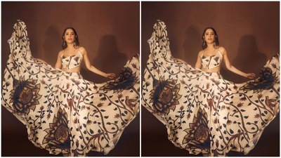 Assisted by makeup artist Vardan Nayak, Nushrratt decked up in nude eyeshadow, black eyeliner, black kohl, mascara-laden eyelashes, drawn eyebrows, contoured cheeks and a shade of nude lipstick. (Instagram/@nushrrattbharuccha)