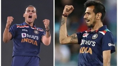 In frame (L-R): Rahul Chahar and Yuzvendra Chahal (Twitter) In frame (L-R): Rahul Chahar and Yuzvendra Chahal (Twitter)