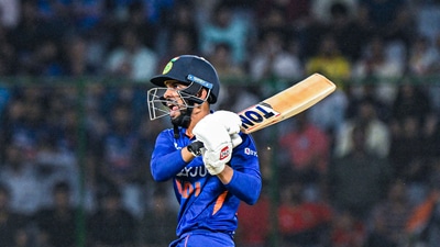 Ruturaj Gaikwad plays a shot during the first T20I (PTI) Ruturaj Gaikwad plays a shot during the first T20I (PTI)