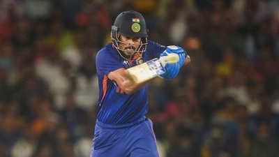 Indian batsman Shreyas Iyer plays a shot during the 2nd T20 cricket match between India and South Africa (PTI) Indian batsman Shreyas Iyer plays a shot during the 2nd T20 cricket match between India and South Africa (PTI)