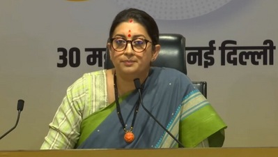 Union minister Smriti Irani addresses press conference in New Delhi.&nbsp; (Twitter/BJP)