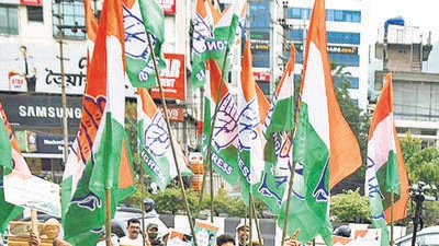 Congress workers staged a protest at ED’s Chandigarh office in show of solidarity for Rahul Gandhi. (HT File)