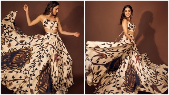 Nushrratt Bharuccha is an absolute fashionista. The actor keeps dropping major cues of fashion for us with every post that she makes on her Instagram profile. Nushrratt can make any attire look good when she decks up in one. A day back, the actor slayed ethnic fashion goals in a satin lehenga and made her fans drool.(Instagram/@nushrrattbharuccha)