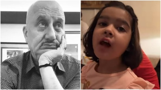 Anupam Kher shared a video of a girl on Instagram Stories.&nbsp;