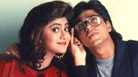 Shilpa Shetty and Shah Rukh Khan's still image from Baazigar. Shilpa Shetty and Shah Rukh Khan's still image from Baazigar.
