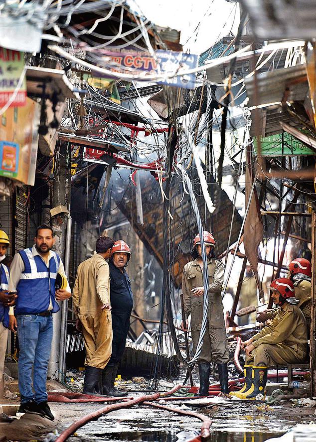 DFS director Atul Garg said they received a call reporting the blaze at 4:16am, after which 39 fire tenders were pressed into service. DFS director Atul Garg said they received a call reporting the blaze at 4:16am, after which 39 fire tenders were pressed into service.