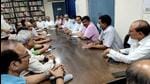 Representatives of the Federation of Noida Residents Welfare Association at a meeting with Noida authority officials on Tuesday. (Sourced) Representatives of the Federation of Noida Residents Welfare Association at a meeting with Noida authority officials on Tuesday. (Sourced)