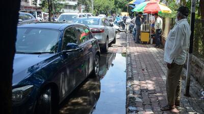 Waterlogging at one of the roads in the city. (REPRESENTATIVE PHOTO)