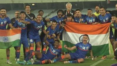 The victorious Indian team after the match. (Samir Jana) The victorious Indian team after the match. (Samir Jana)