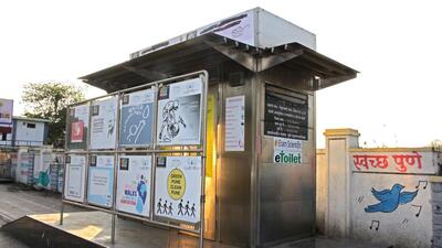When the e-toilets were installed back in 2018, they had patented technology including automatic flushing and a coin box installed outside the gates which opened only by inserting a coin. (Ravindra Joshi/HT PHOTO) When the e-toilets were installed back in 2018, they had patented technology including automatic flushing and a coin box installed outside the gates which opened only by inserting a coin. (Ravindra Joshi/HT PHOTO)