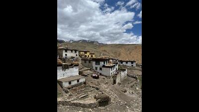 Demul, one of the border villages, in Spiti block of Lahaul-Spiti district where the Centre-sponsored Village Vibrant Programme is being implemented. (HT PHOTO)