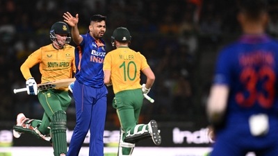 Avesh Khan bowled only three overs in the third T20I (AP) Avesh Khan bowled only three overs in the third T20I (AP)