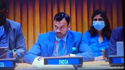 R Madhu Sudan, the counsellor at permanent mission of India to the United Nations. (Twitter/ANI) R Madhu Sudan, the counsellor at permanent mission of India to the United Nations. (Twitter/ANI)