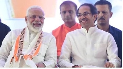 A file photo of PM Narendra Modi and Maharashtra chief minister Uddhav Thackeray.