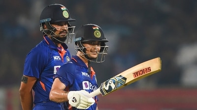 Indian batsman Ishan Kishan celebrates after scoring a half century, during the 3rd T20 (PTI) Indian batsman Ishan Kishan celebrates after scoring a half century, during the 3rd T20 (PTI)
